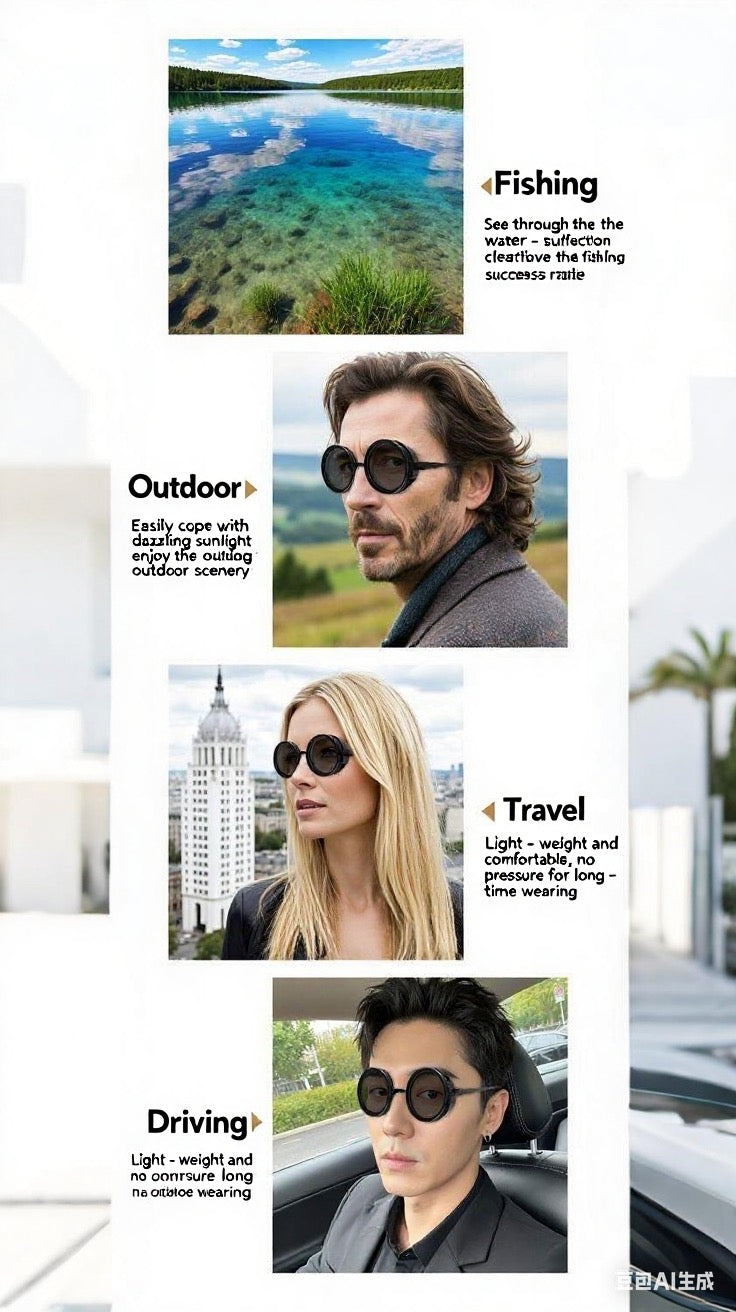 9-Level Adjustable Manual Dimming ND Sunglasses – HD Polarized Lenses for Fishing, Driving & Outdoor | Custom Myopia Lenses Available