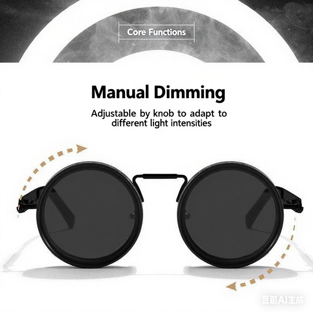9-Level Adjustable Manual Dimming ND Sunglasses – HD Polarized Lenses for Fishing, Driving & Outdoor | Custom Myopia Lenses Available