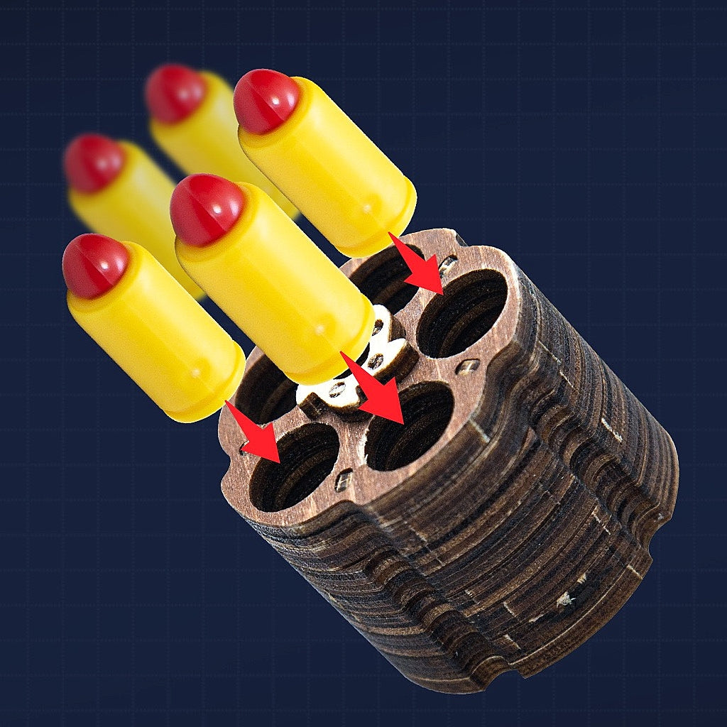 Wooden DIY Revolver Puzzle Kit