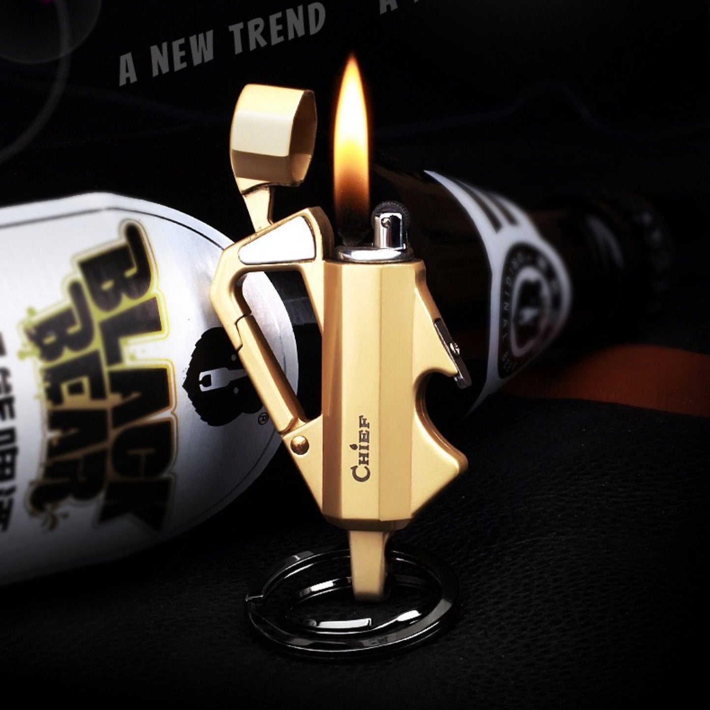 Multi Keychain with Lighter &Bottle Opener