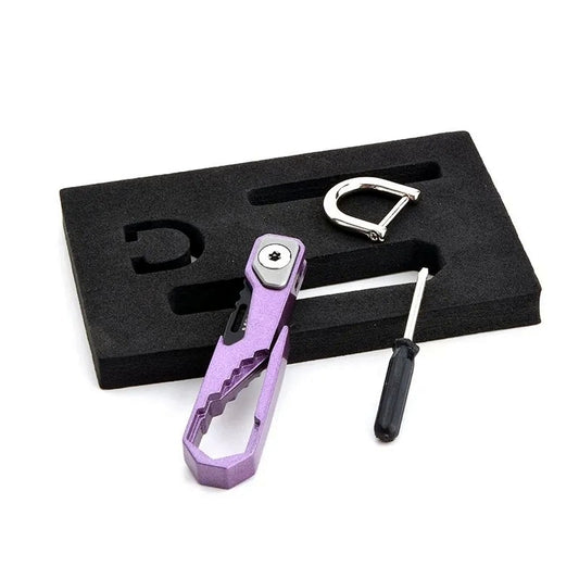 EDC Folding Pocket Knife with Keychain &amp; Hex Wrench