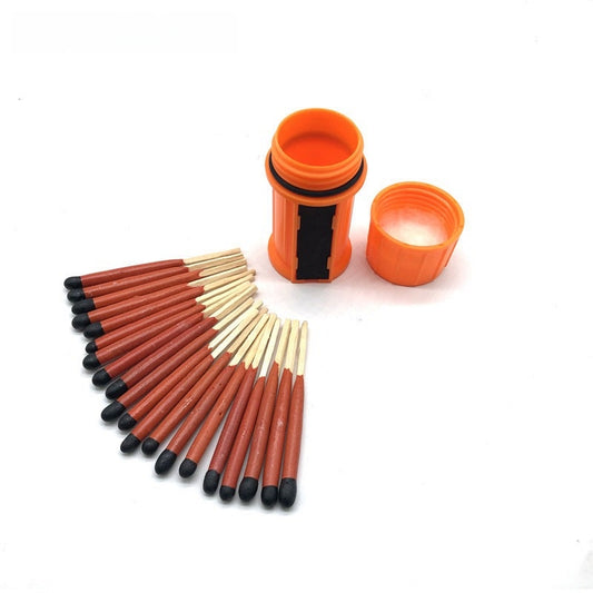 Waterproof & Windproof Survival Matches – 20 Sticks with Waterproof Case | Emergency Fire Starter for Camping, Hiking &amp; Survival Kits