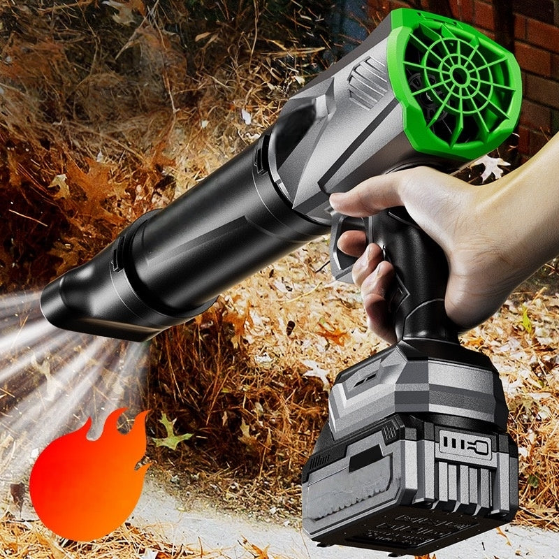 Cordless Turbine Leaf Blower - 21V 1200G High-Thrust Blower for Yard/Garage Cleaning