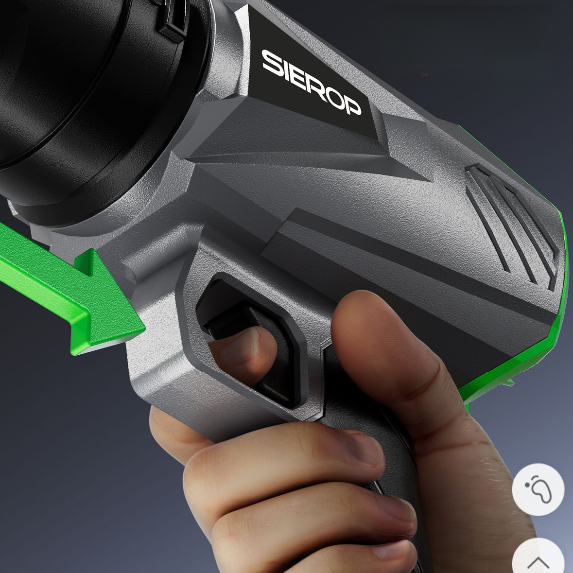 Cordless Turbine Leaf Blower - 21V 1200G High-Thrust Blower for Yard/Garage Cleaning