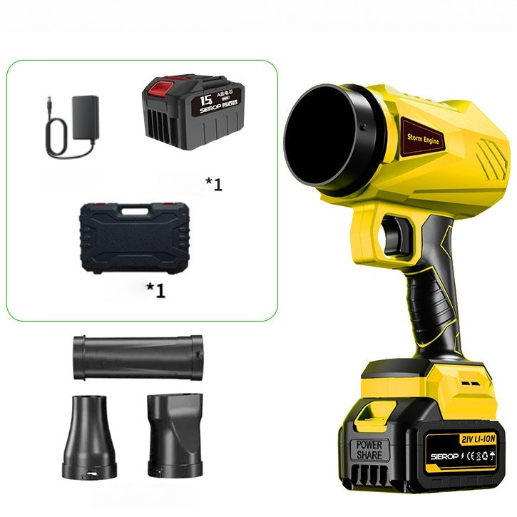 Cordless Turbine Leaf Blower - 21V 1200G High-Thrust Blower for Yard/Garage Cleaning