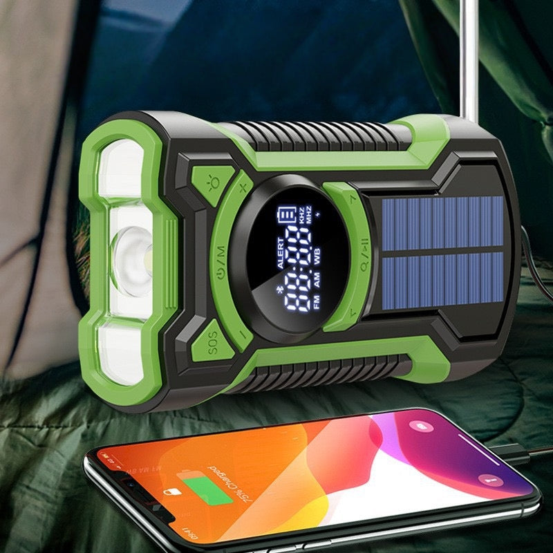 Multi flashlight | Hand Crank &Solar Power Bank for Camping, Hiking & Outdoor Adventures