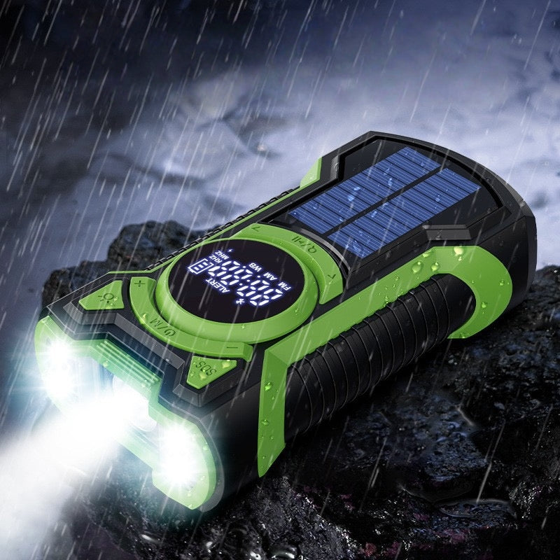 Multi flashlight | Hand Crank &Solar Power Bank for Camping, Hiking & Outdoor Adventures