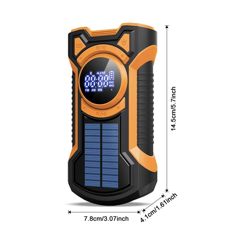 Multi flashlight | Hand Crank &Solar Power Bank for Camping, Hiking & Outdoor Adventures