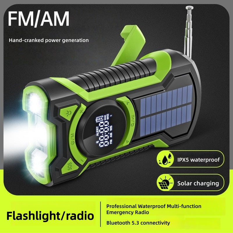 Multi flashlight | Hand Crank &Solar Power Bank for Camping, Hiking & Outdoor Adventures