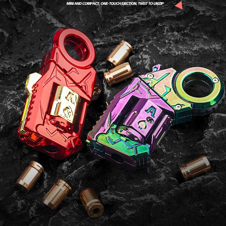 Mini Ring Decompression Launcher Alloy Shell Ejecting Model Fidget Toy