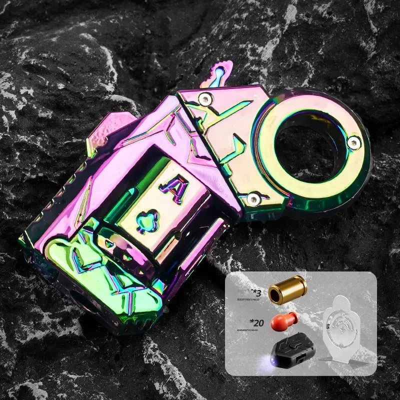 Mini Ring Decompression Launcher Alloy Shell Ejecting Model Fidget Toy