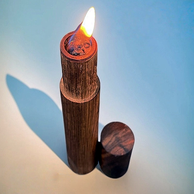 Traditional Ancient Fire Tinder Tube - Handmade Real Flame for Survival & Outdoor