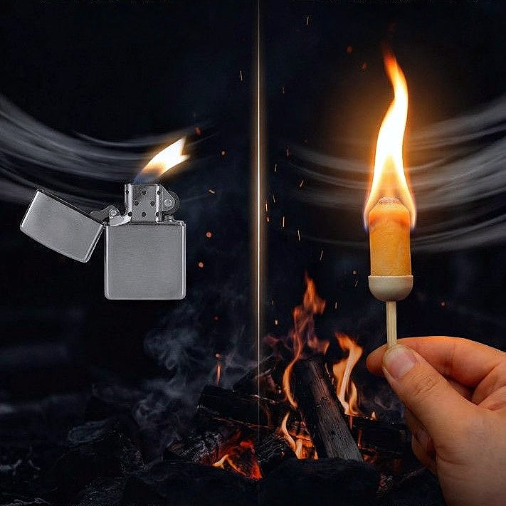 Flame Lighter Stick - Outdoor Fire Starter for Camping & Grilling、Survival