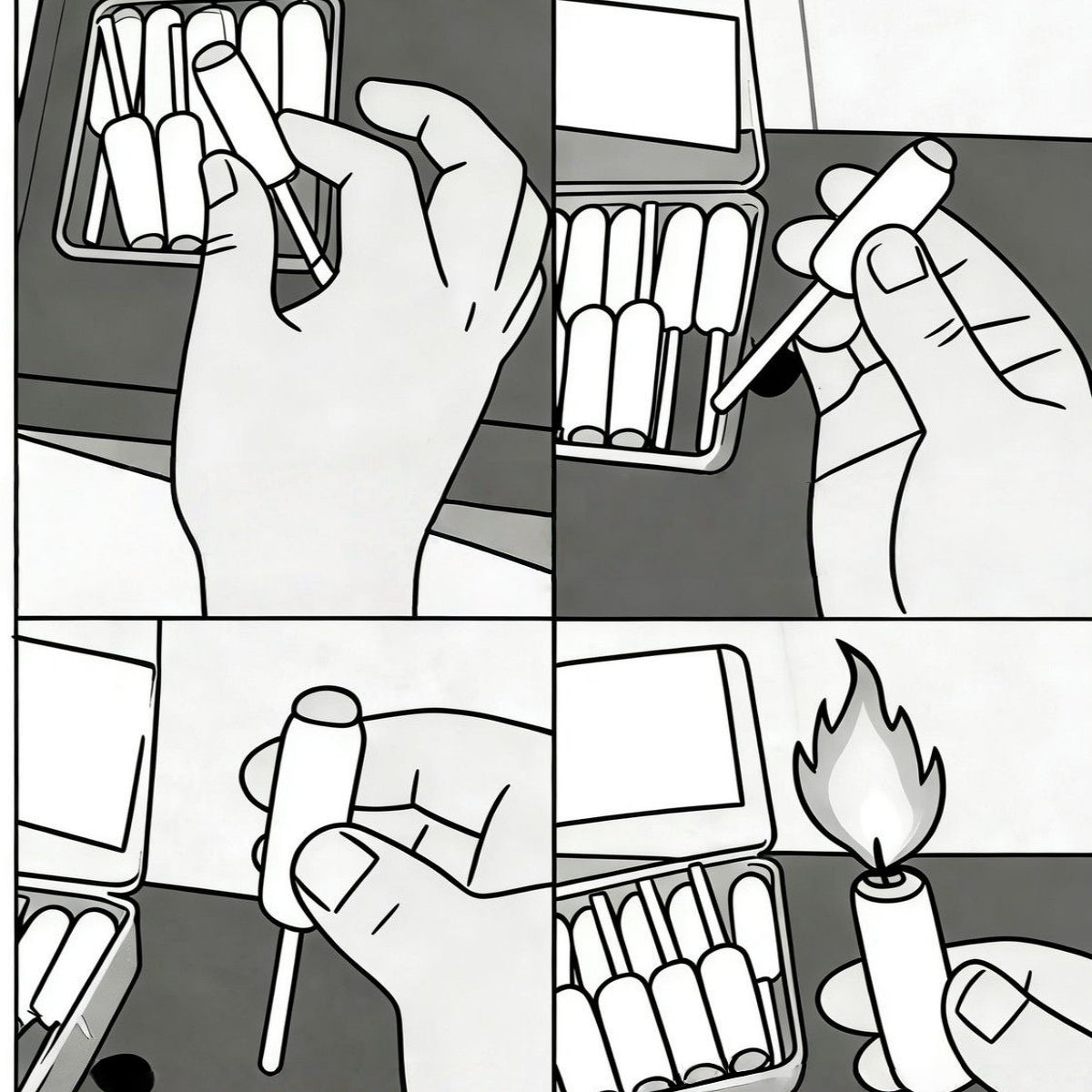 Flame Lighter Stick - Outdoor Fire Starter for Camping & Grilling、Survival